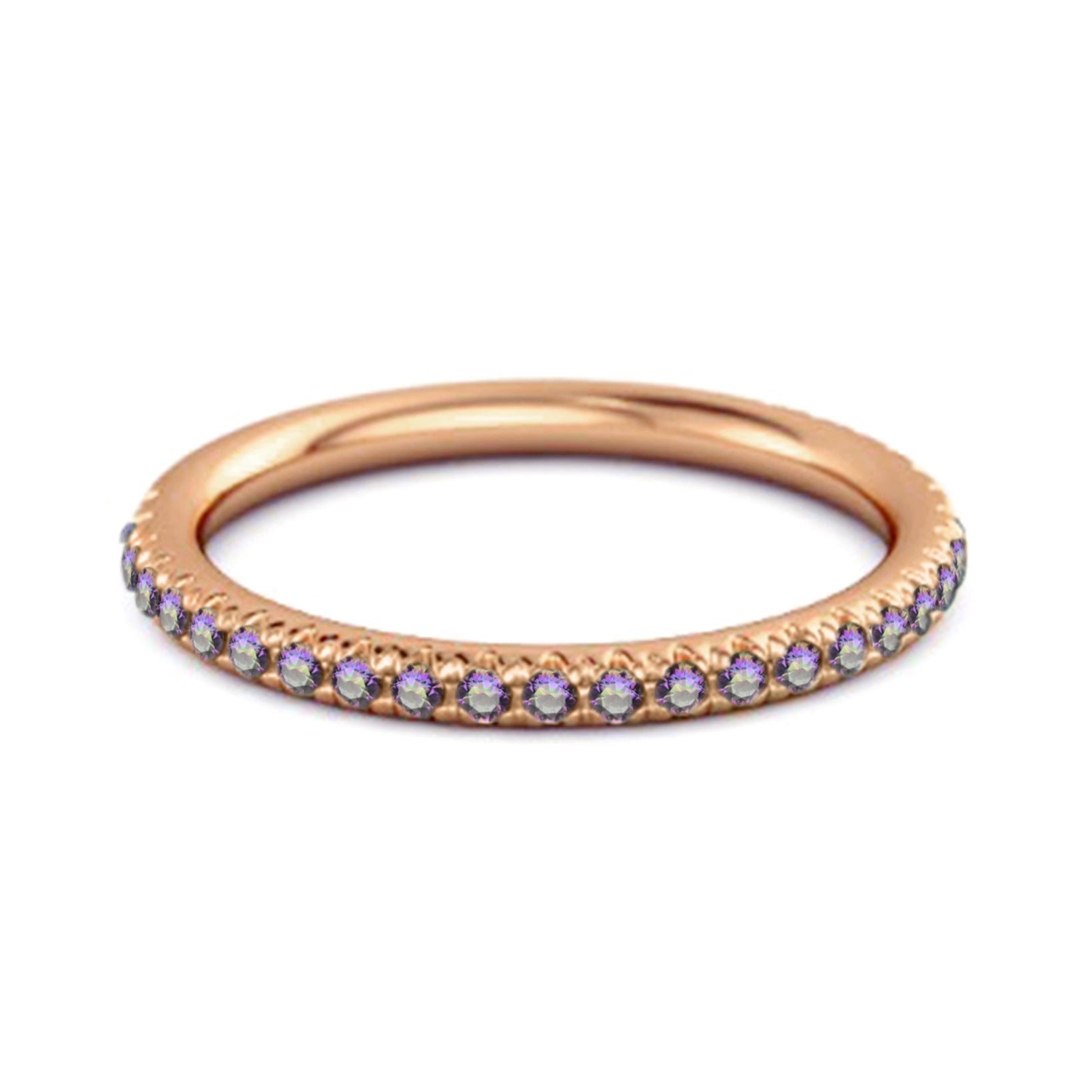Anello impilabile con topazio mistico della collezione Eternity, regalo per lei, argento 925