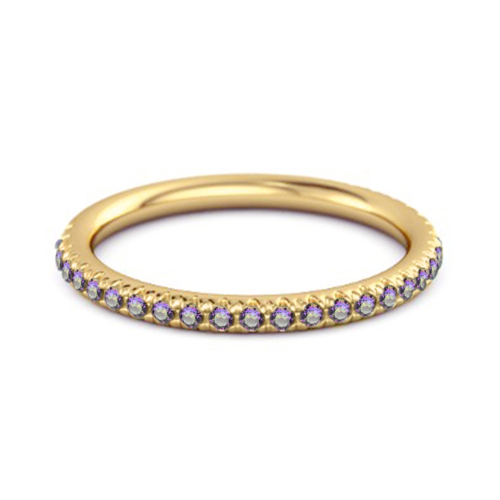 Anello impilabile con topazio mistico della collezione Eternity, regalo per lei, argento 925