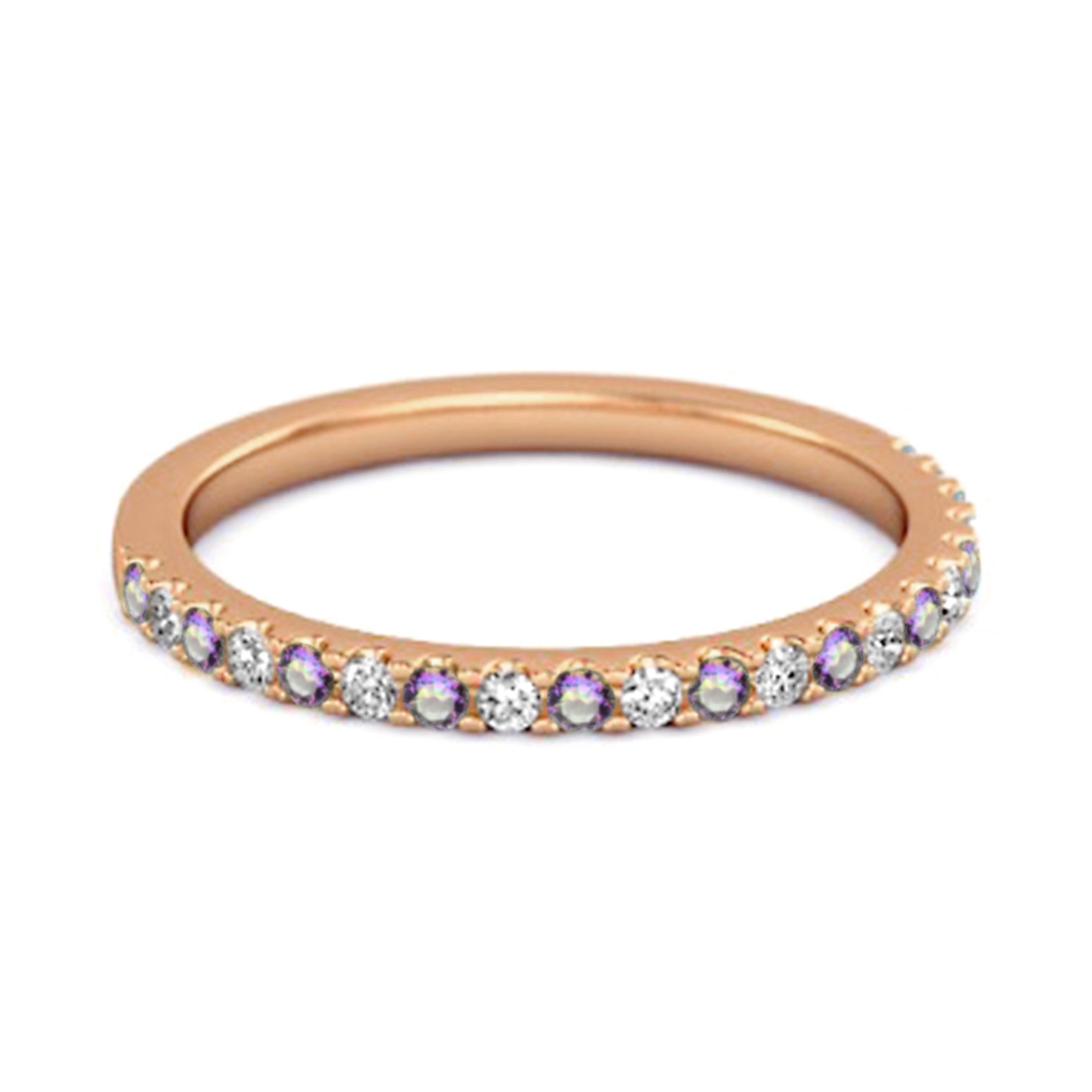 Mystic Topaz Eternity Band Ring - Sterling Silver