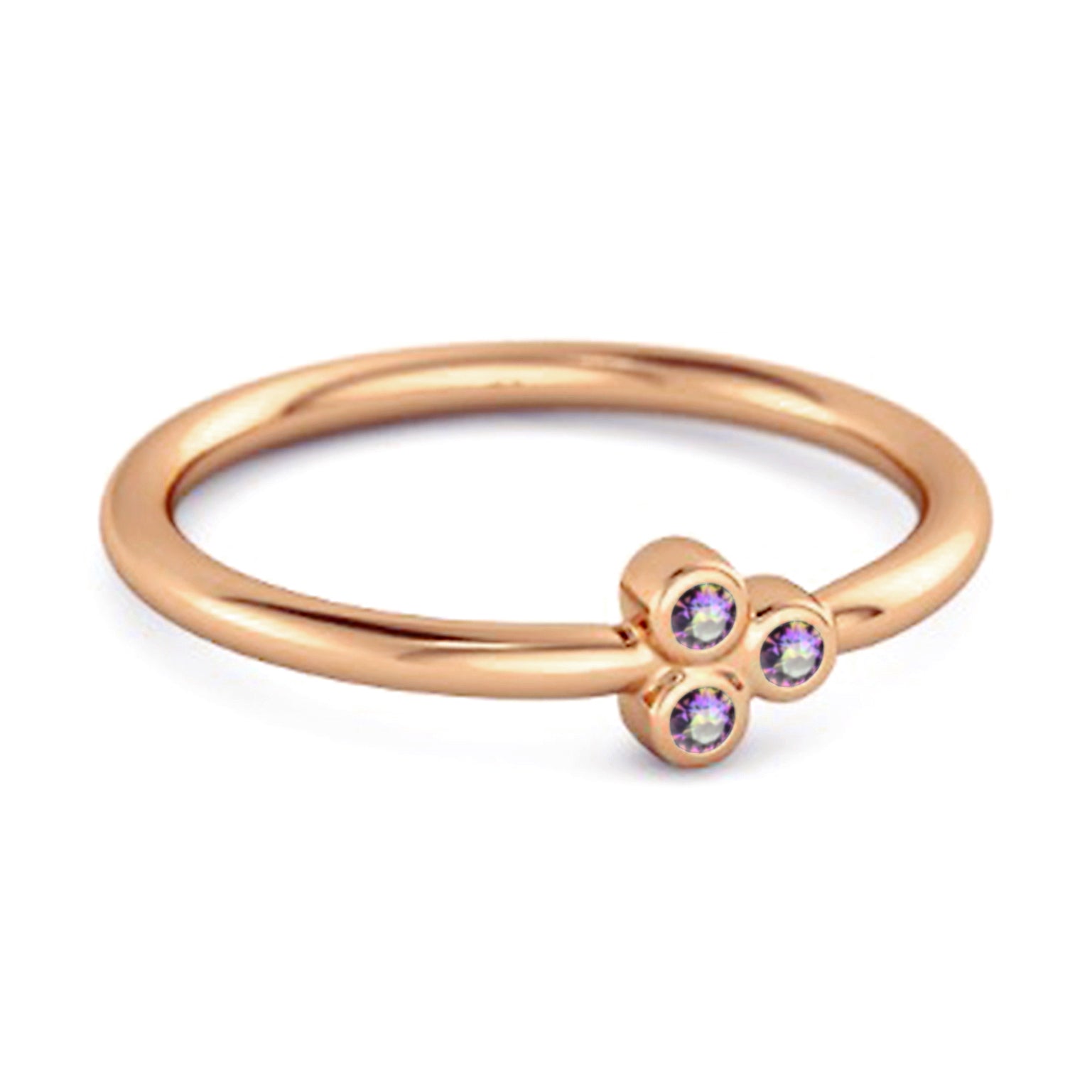 Delicato anello in argento sterling 925 con topazio mistico da 0,20 carati, regalo per lei