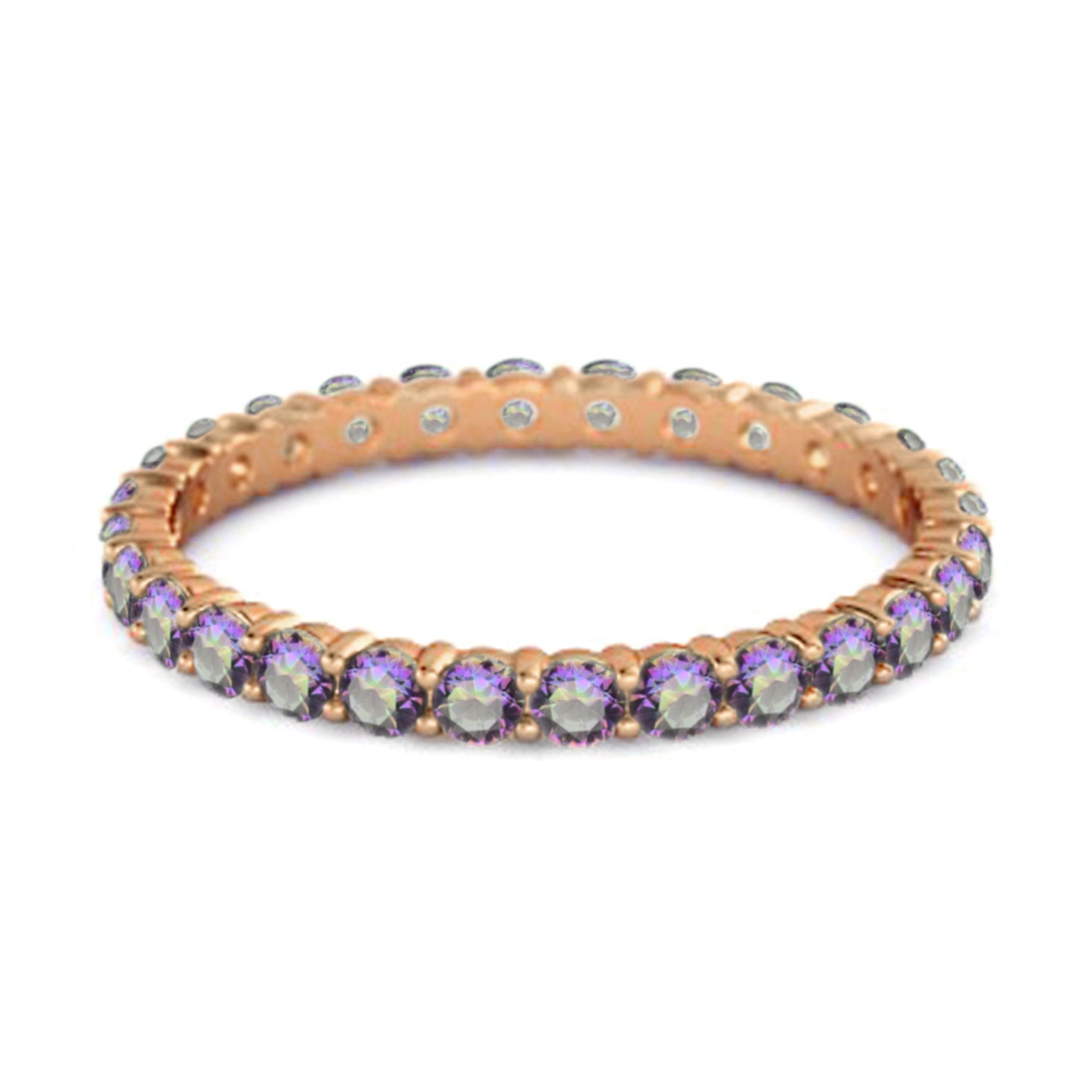 Mystic Topaz Full Eternity Ring – Sterling SilverSterling Silver