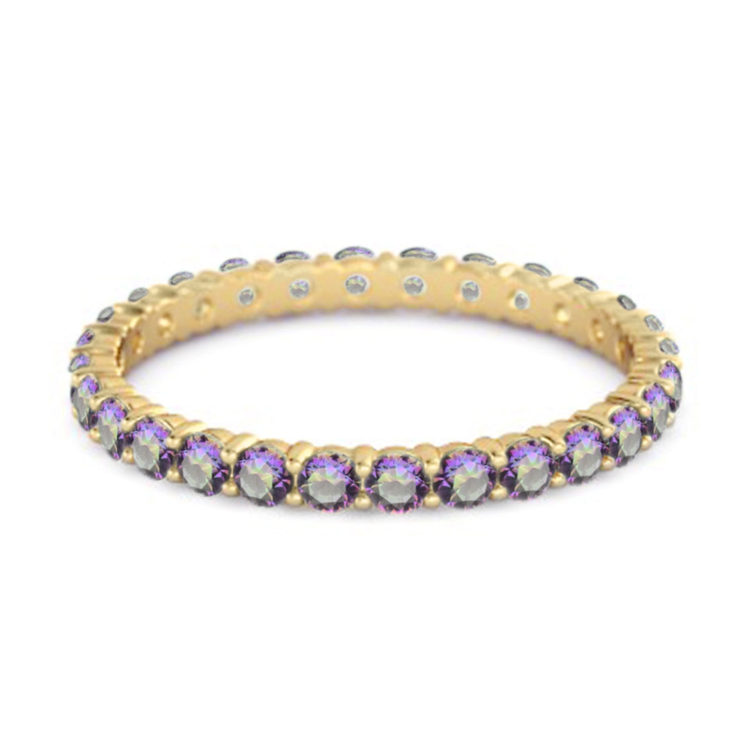 Mystic Topaz Full Eternity Ring – Sterling SilverSterling Silver
