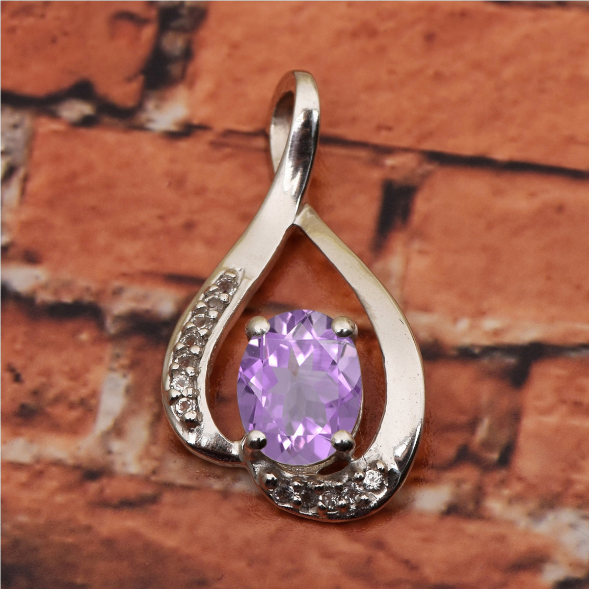 Ciondolo solitario in pietra preziosa multi-scelta