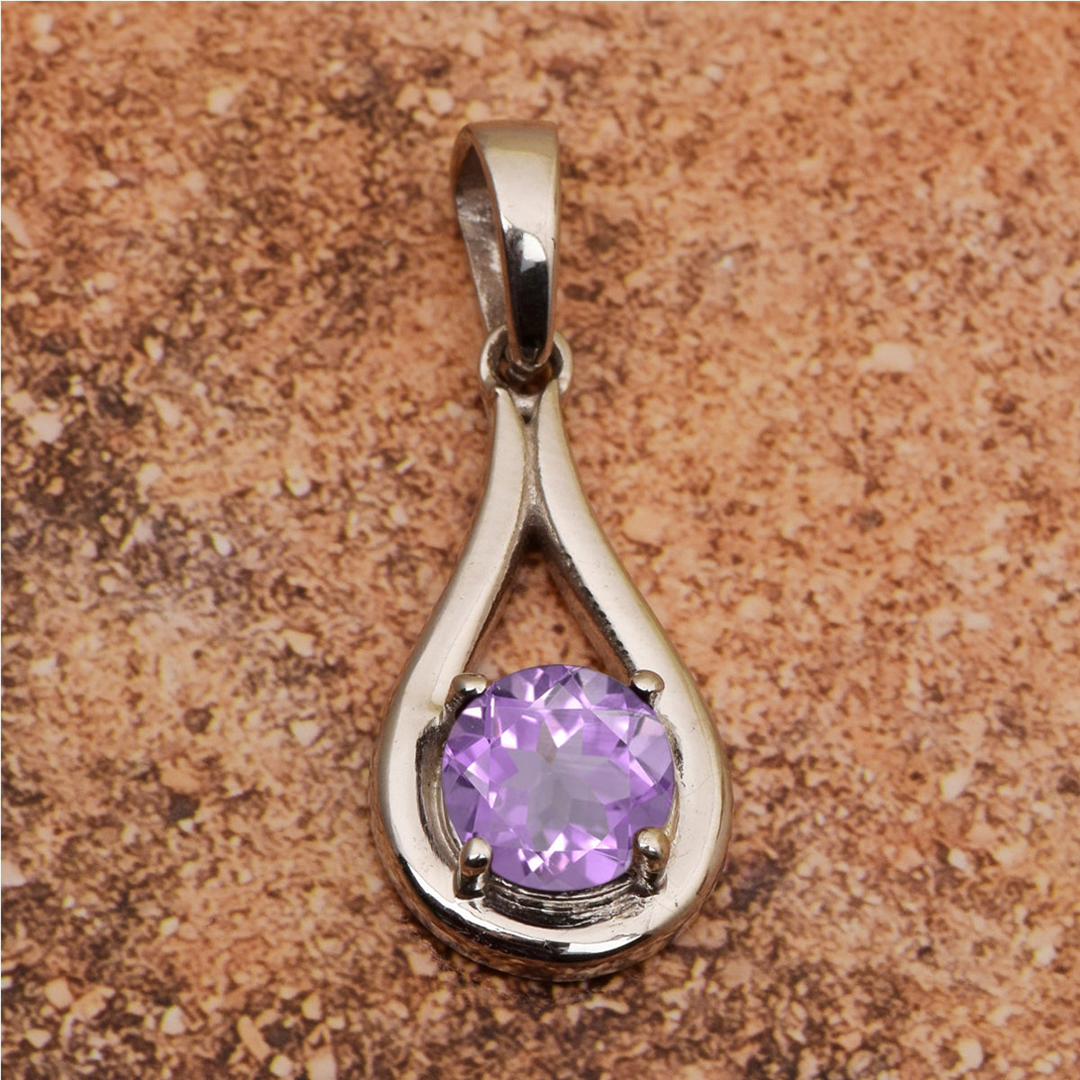 Tear Drop Round Multi Choice Gemstone Pendant