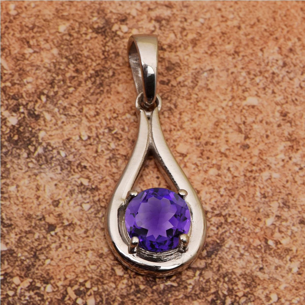 Tear Drop Round Multi Choice Gemstone Pendant