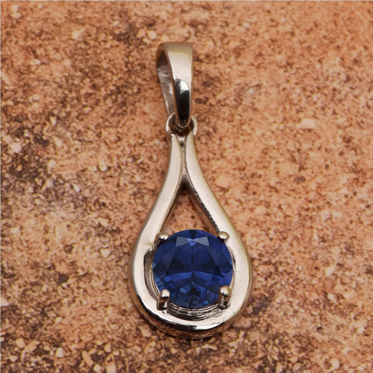 Tear Drop Round Multi Choice Gemstone Pendant