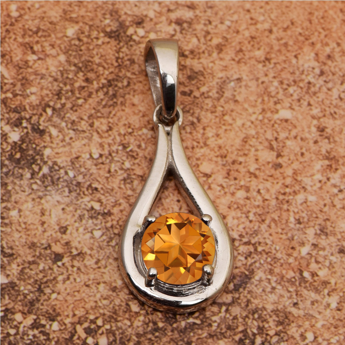 Tear Drop Round Multi Choice Gemstone Pendant