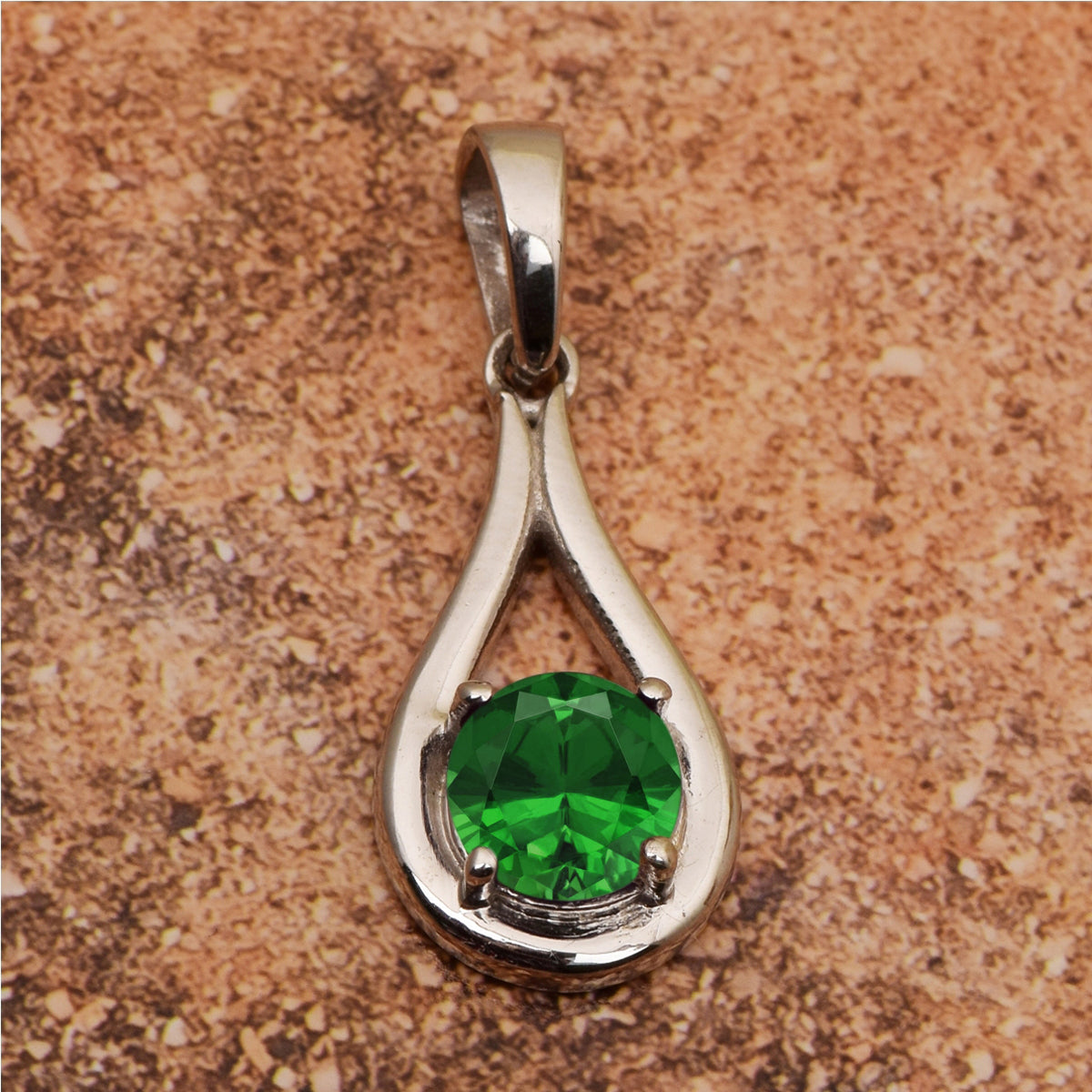 Tear Drop Round Multi Choice Gemstone Pendant