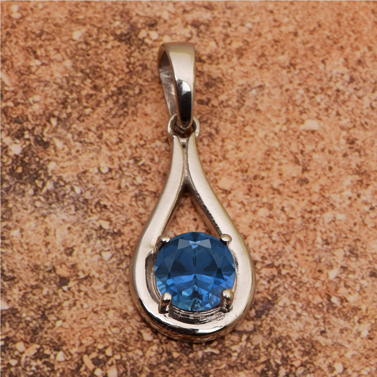 Tear Drop Round Multi Choice Gemstone Pendant