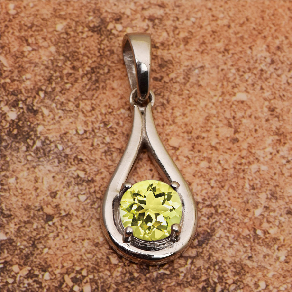 Tear Drop Round Multi Choice Gemstone Pendant