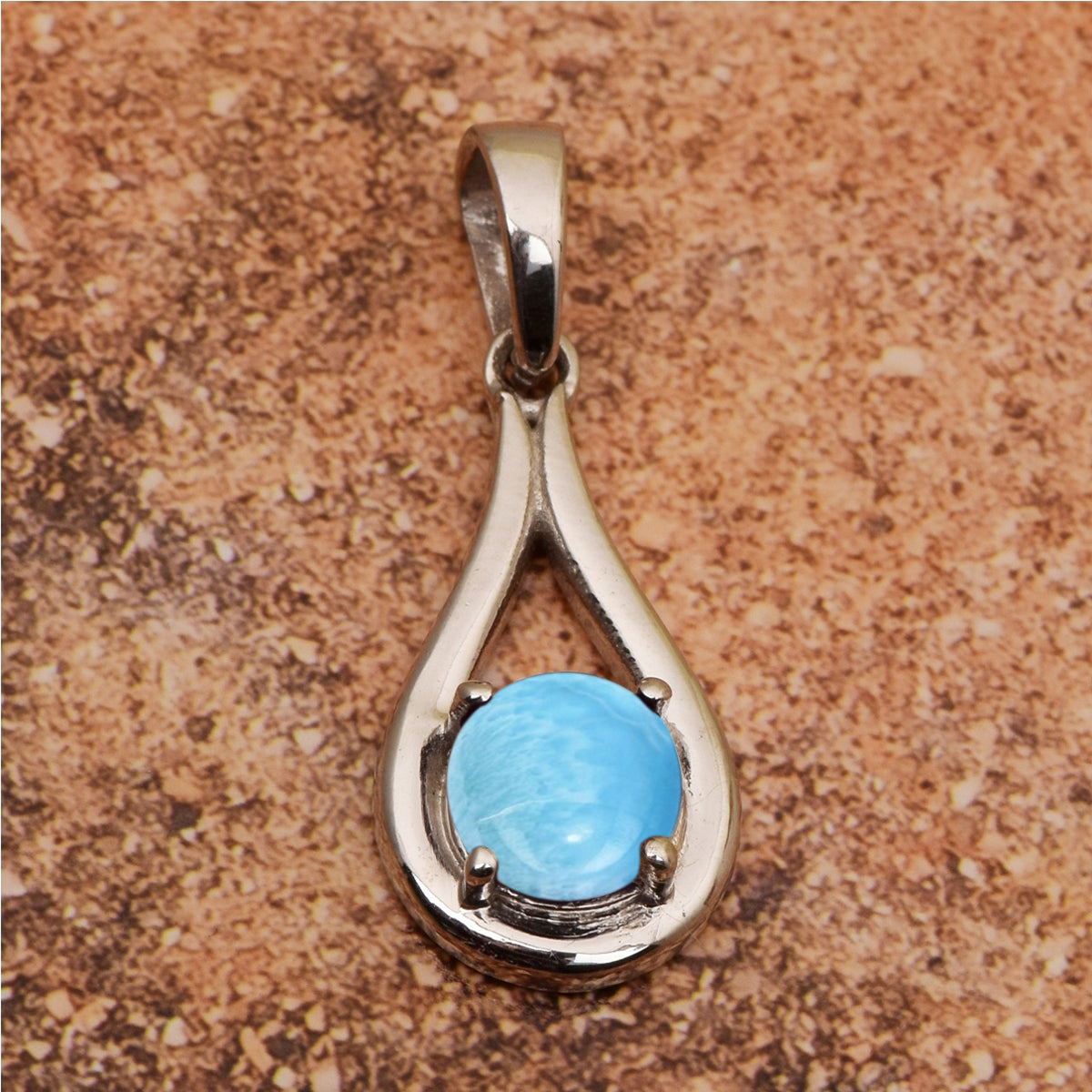 Tear Drop Round Multi Choice Gemstone Pendant