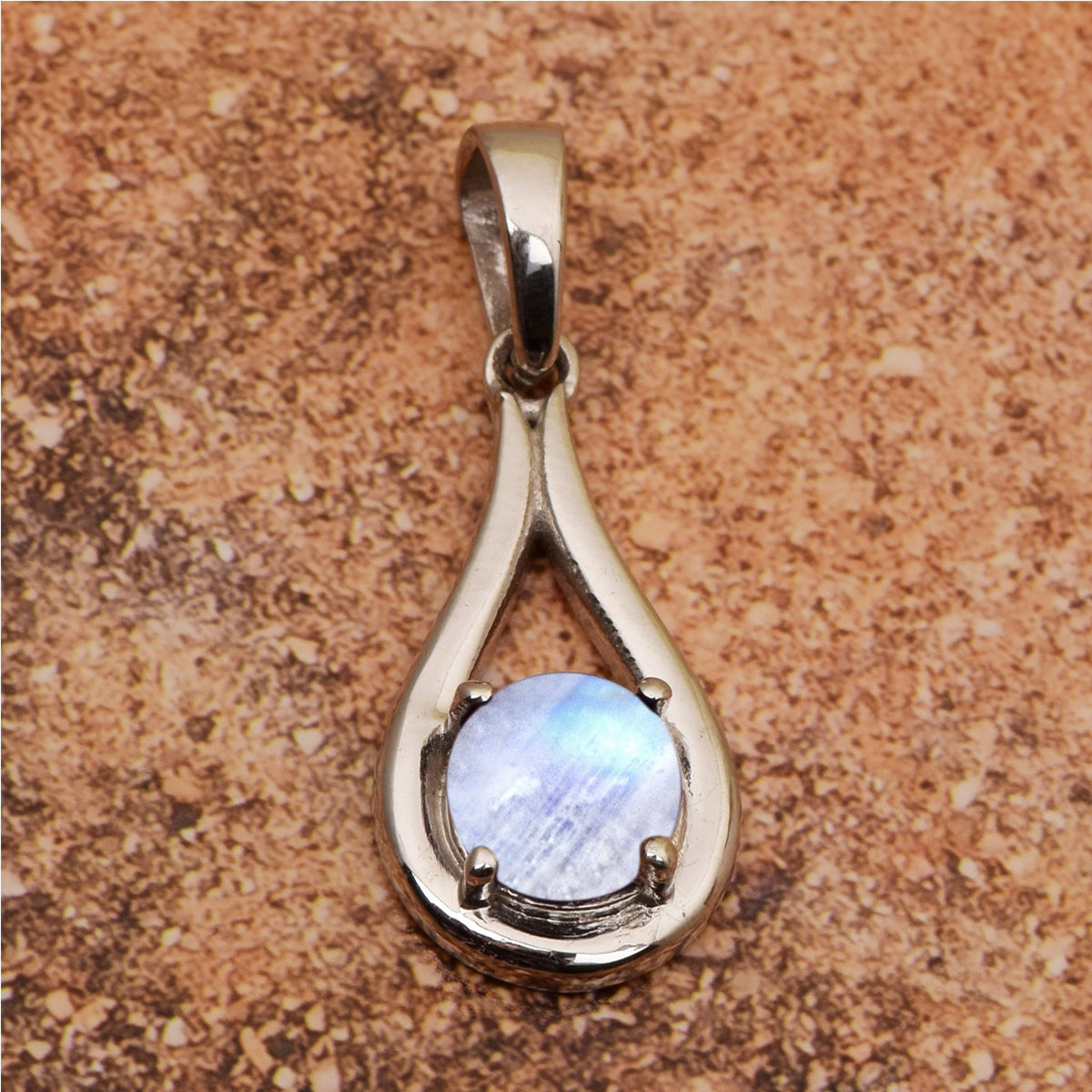 Tear Drop Round Multi Choice Gemstone Pendant