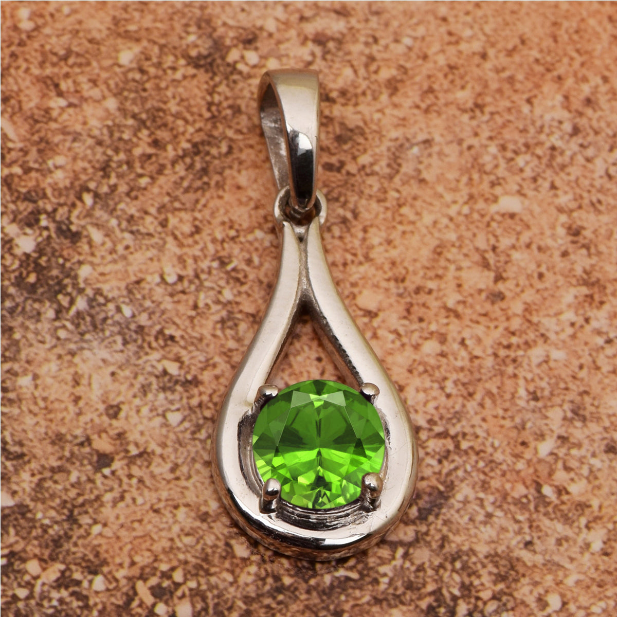 Tear Drop Round Multi Choice Gemstone Pendant