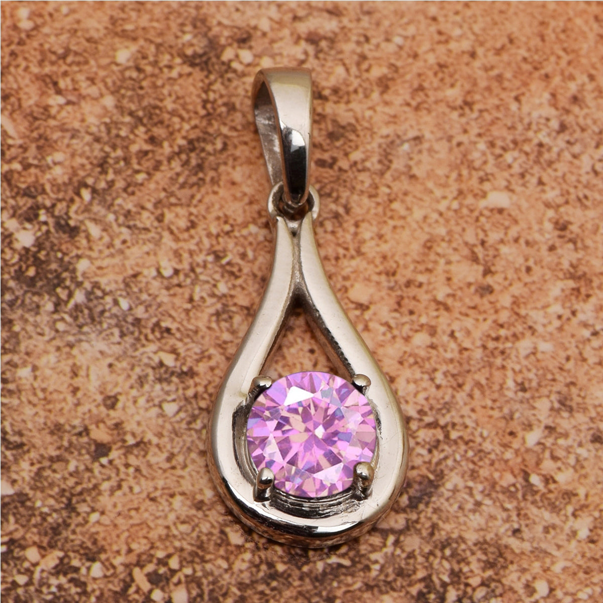 Tear Drop Round Multi Choice Gemstone Pendant