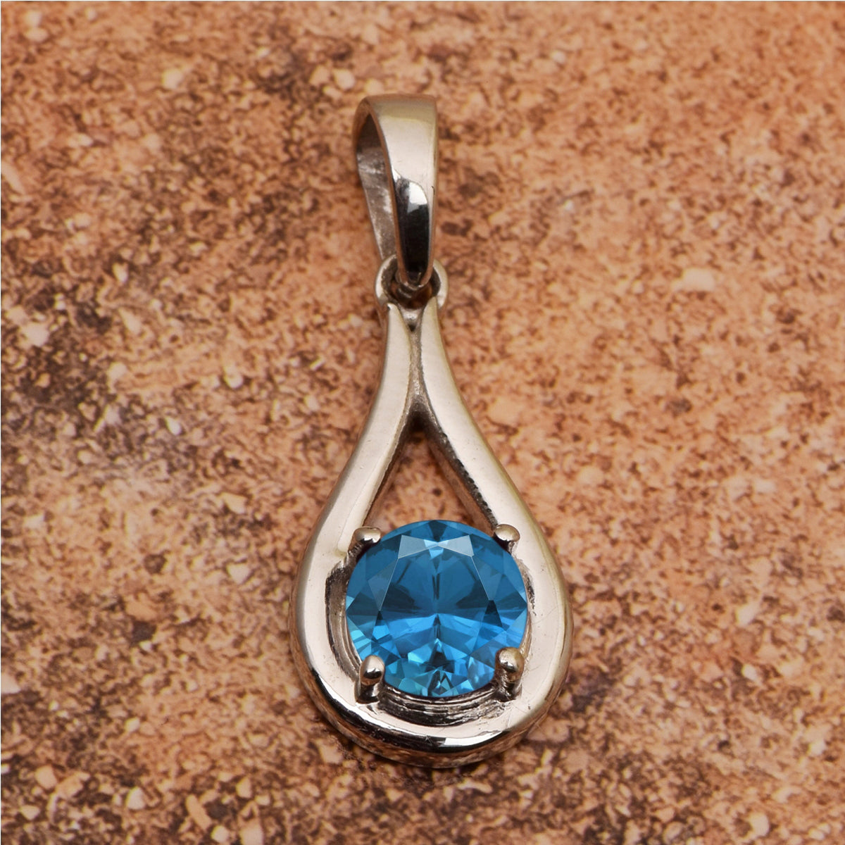 Tear Drop Round Multi Choice Gemstone Pendant
