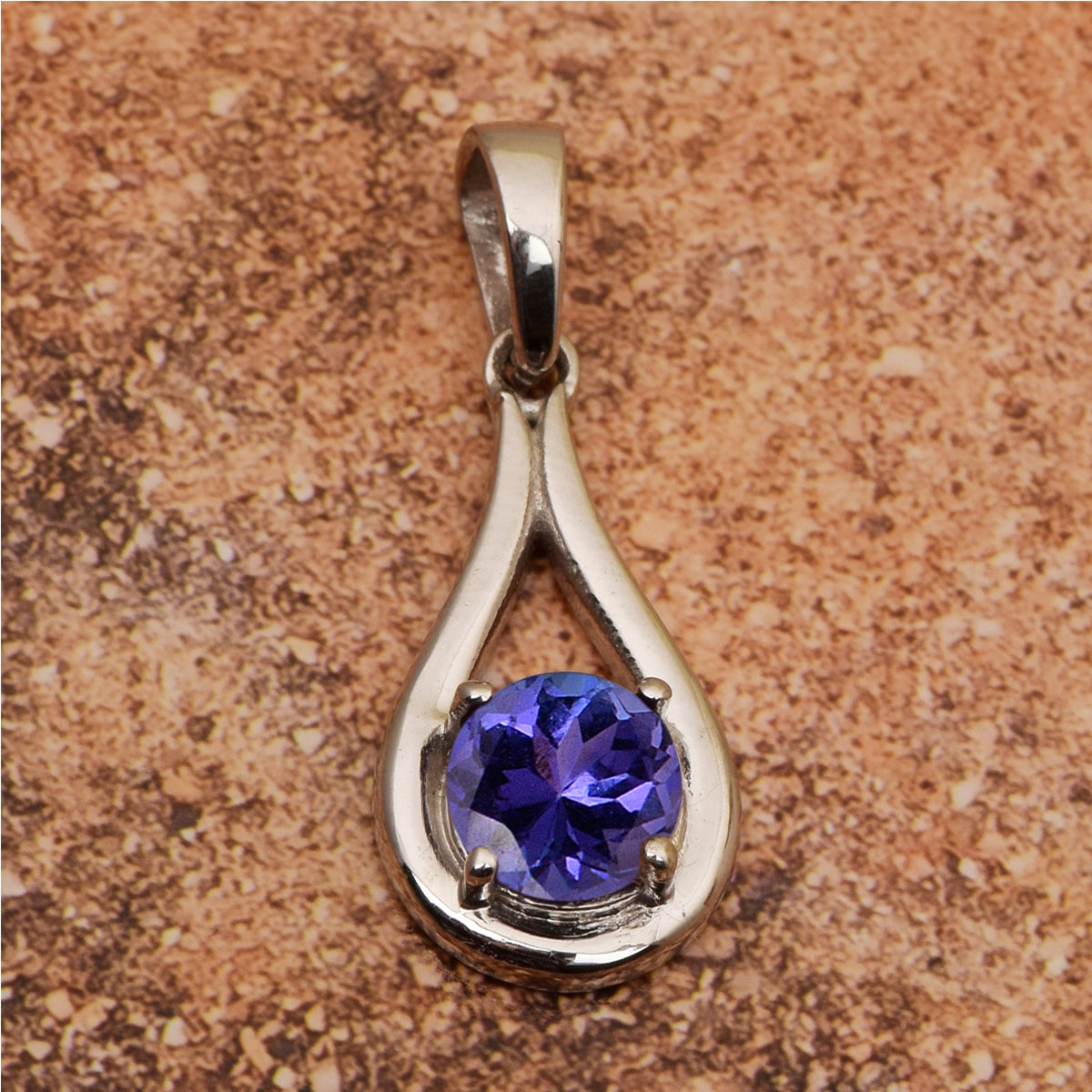 Tear Drop Round Multi Choice Gemstone Pendant