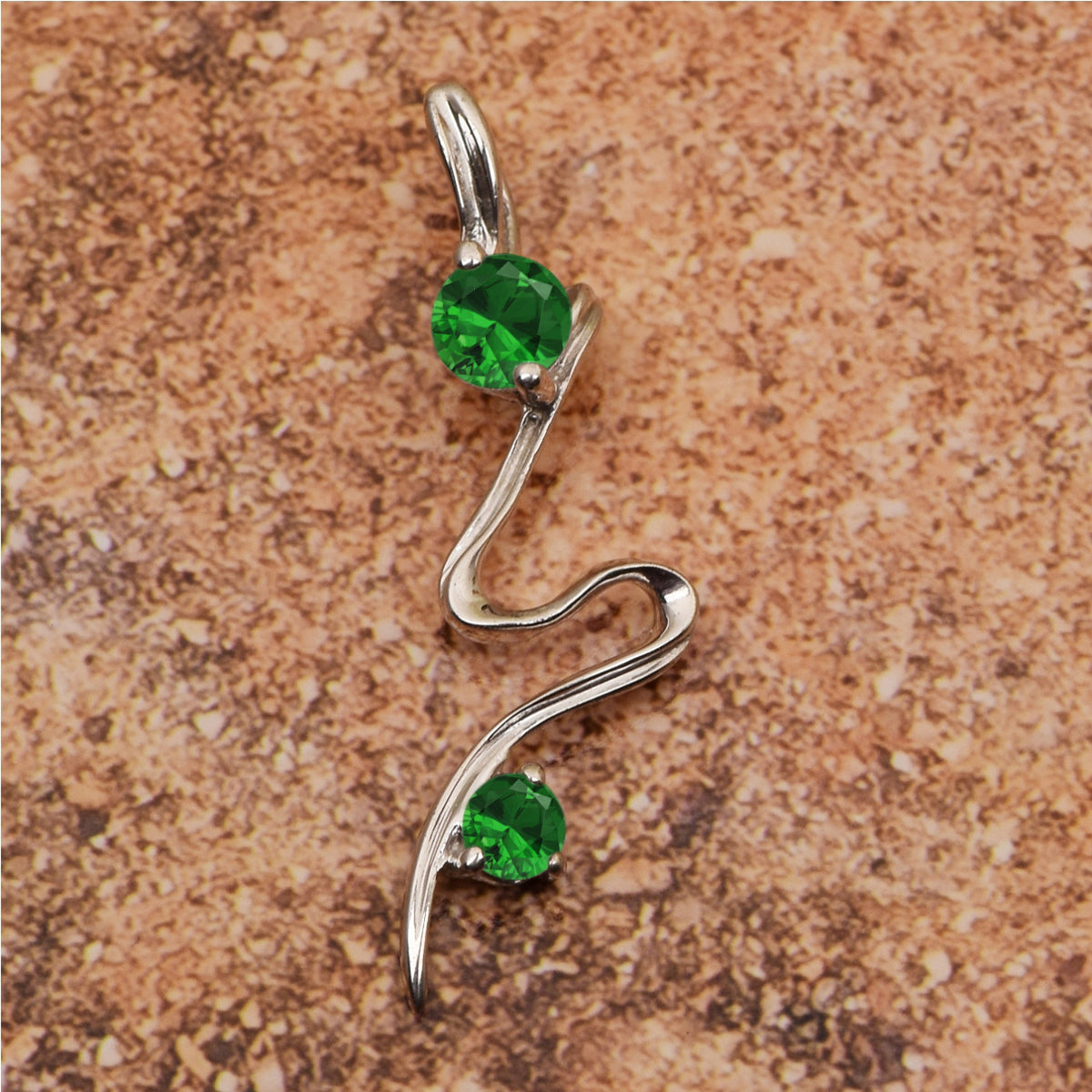 Single Line Multi Choice Gemstone Pendant