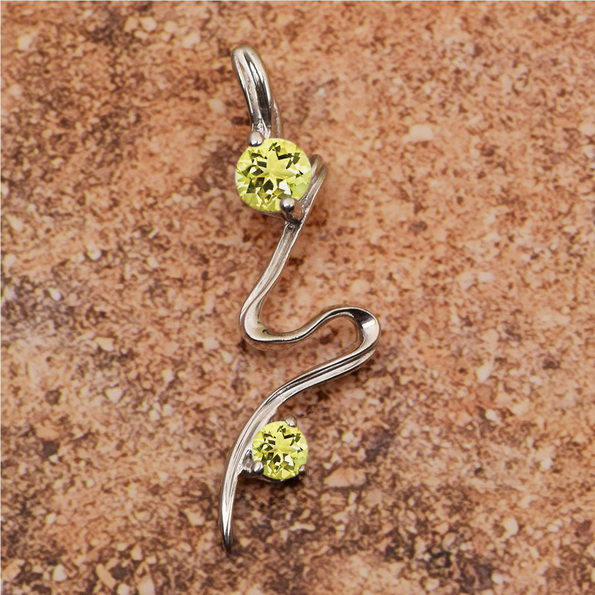 Single Line Multi Choice Gemstone Pendant