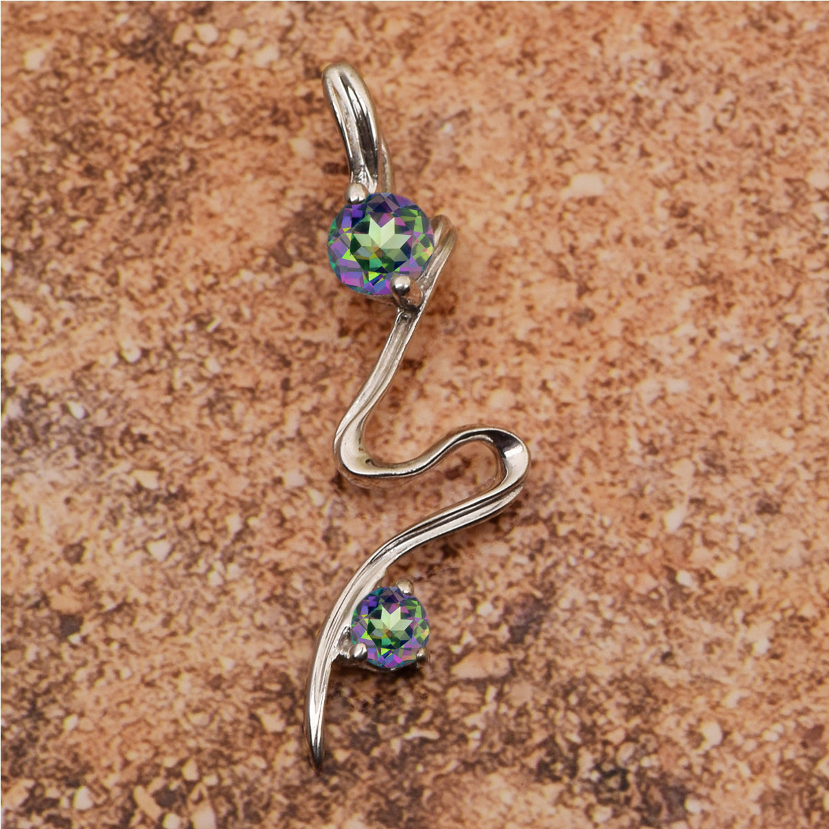 Single Line Multi Choice Gemstone Pendant
