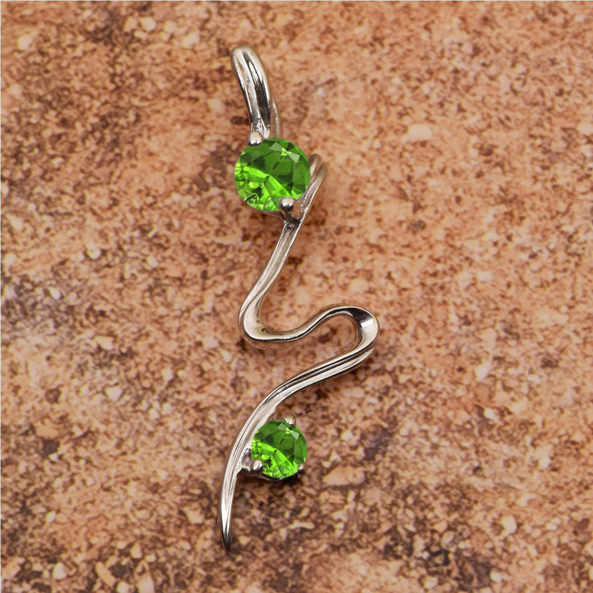 Single Line Multi Choice Gemstone Pendant