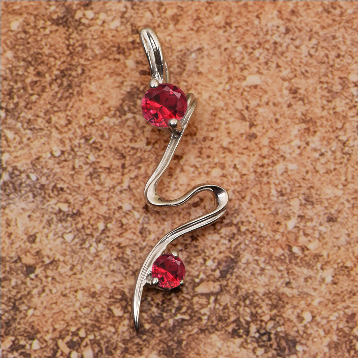 Single Line Multi Choice Gemstone Pendant