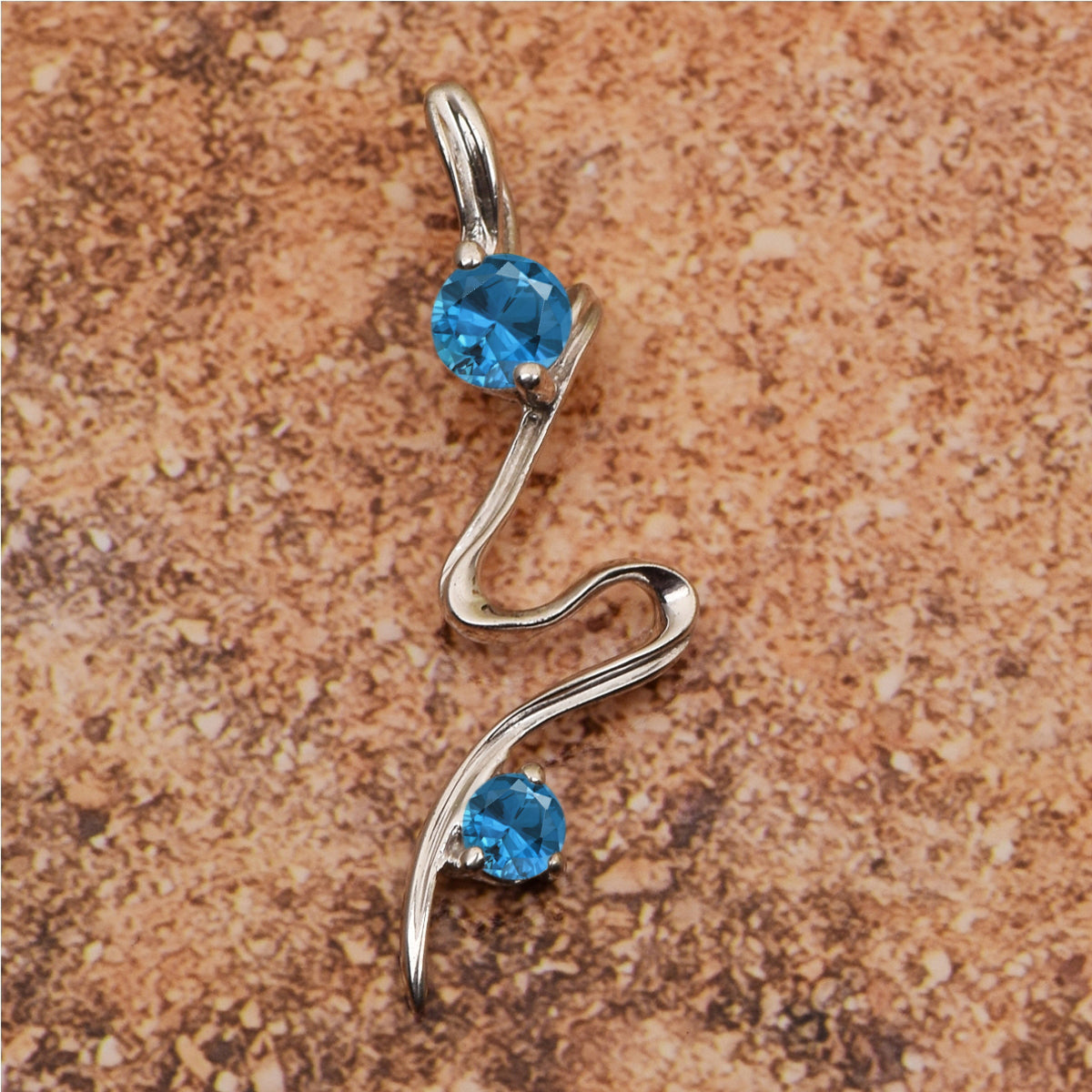 Single Line Multi Choice Gemstone Pendant