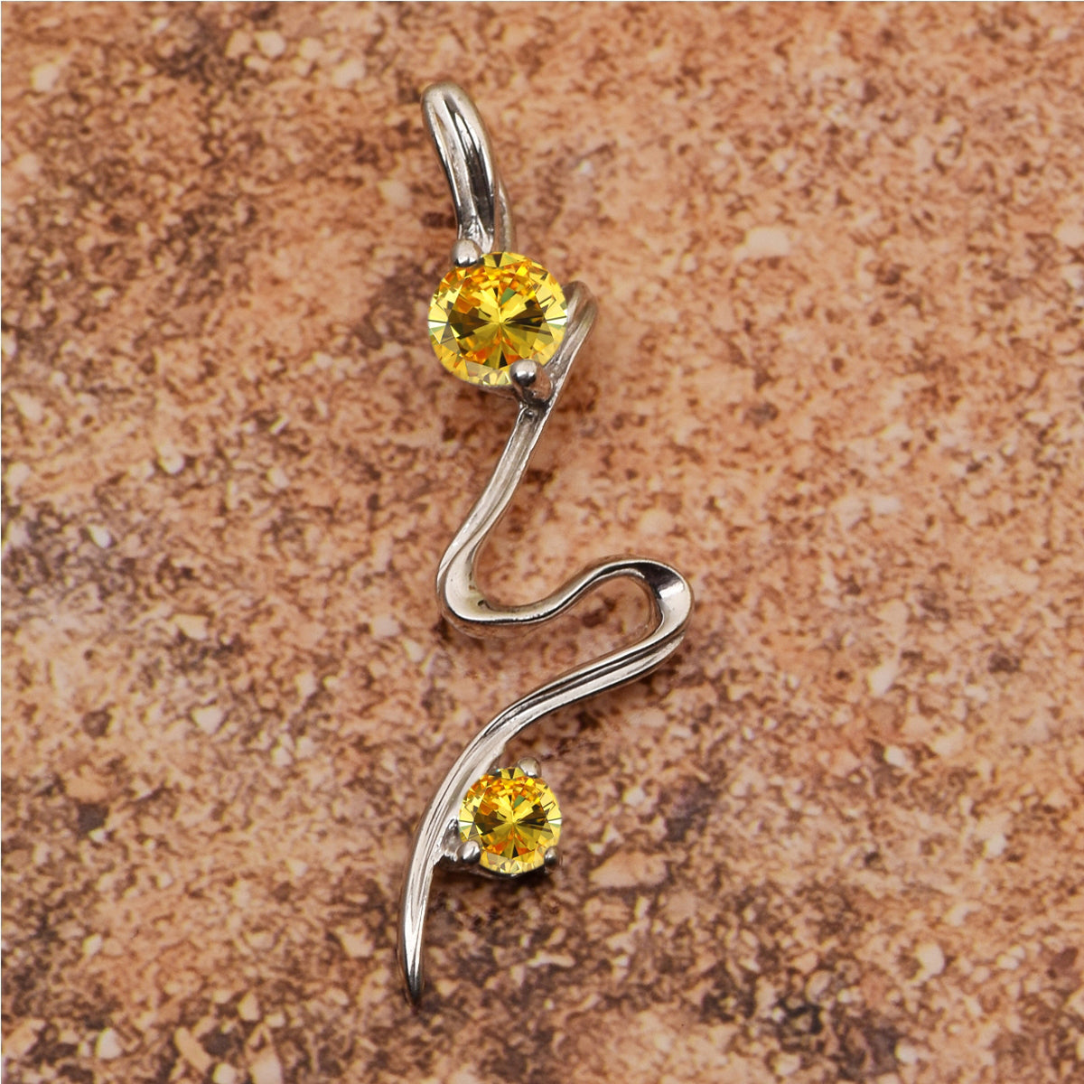 Single Line Multi Choice Gemstone Pendant