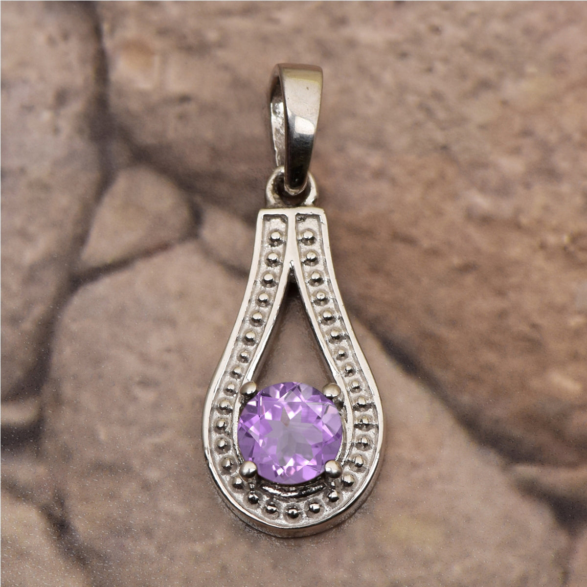 Tear Drop Round Multi Choice Gemstone Pendant