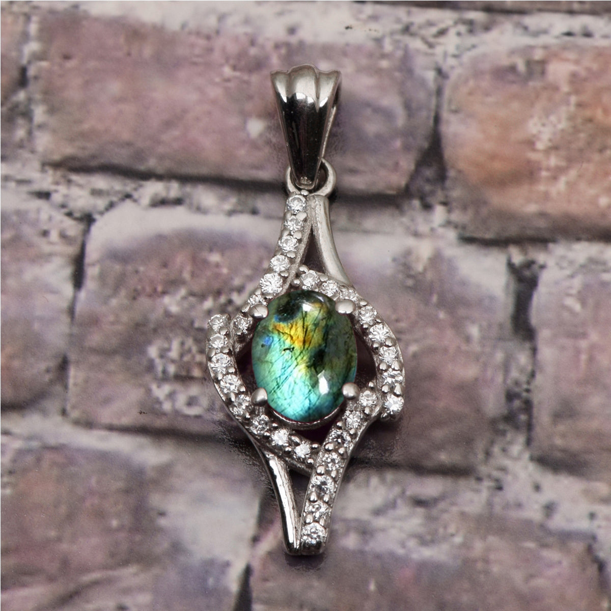 Art Deco Multi Choice Gemstone Pendant