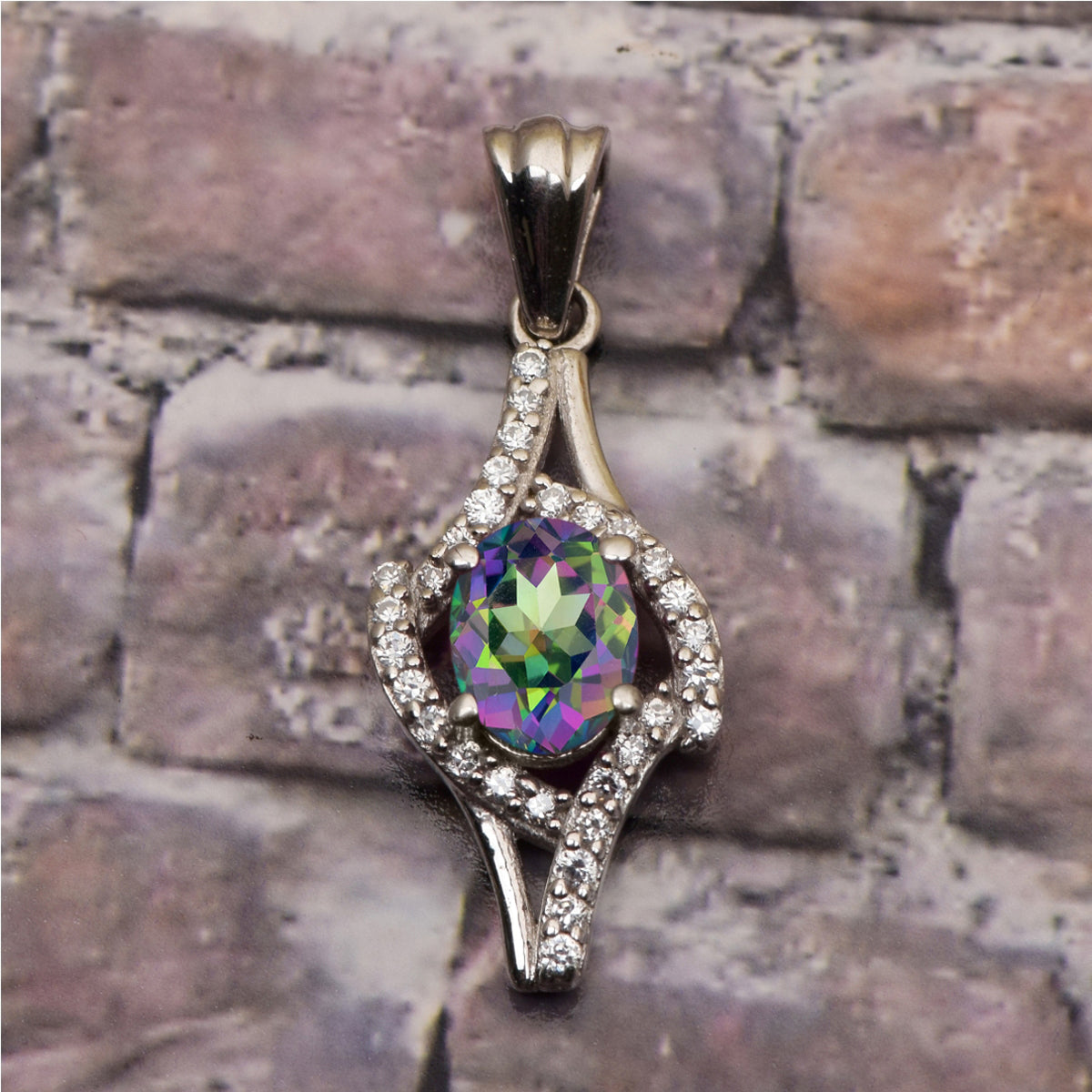 Art Deco Multi Choice Gemstone Pendant