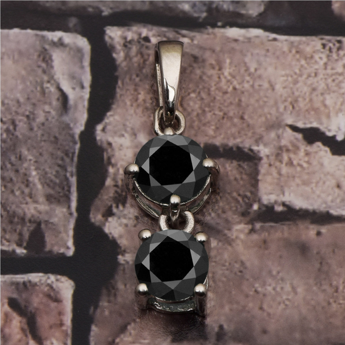 Two Round Stone Multi Choice Gemstone Pendant