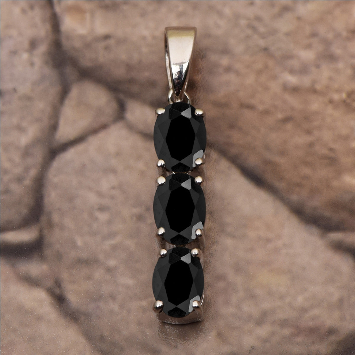 Three Oval Stone Multi Choice Gemstone Pendant