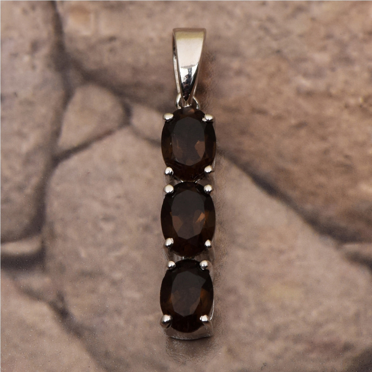 Three Oval Stone Multi Choice Gemstone Pendant