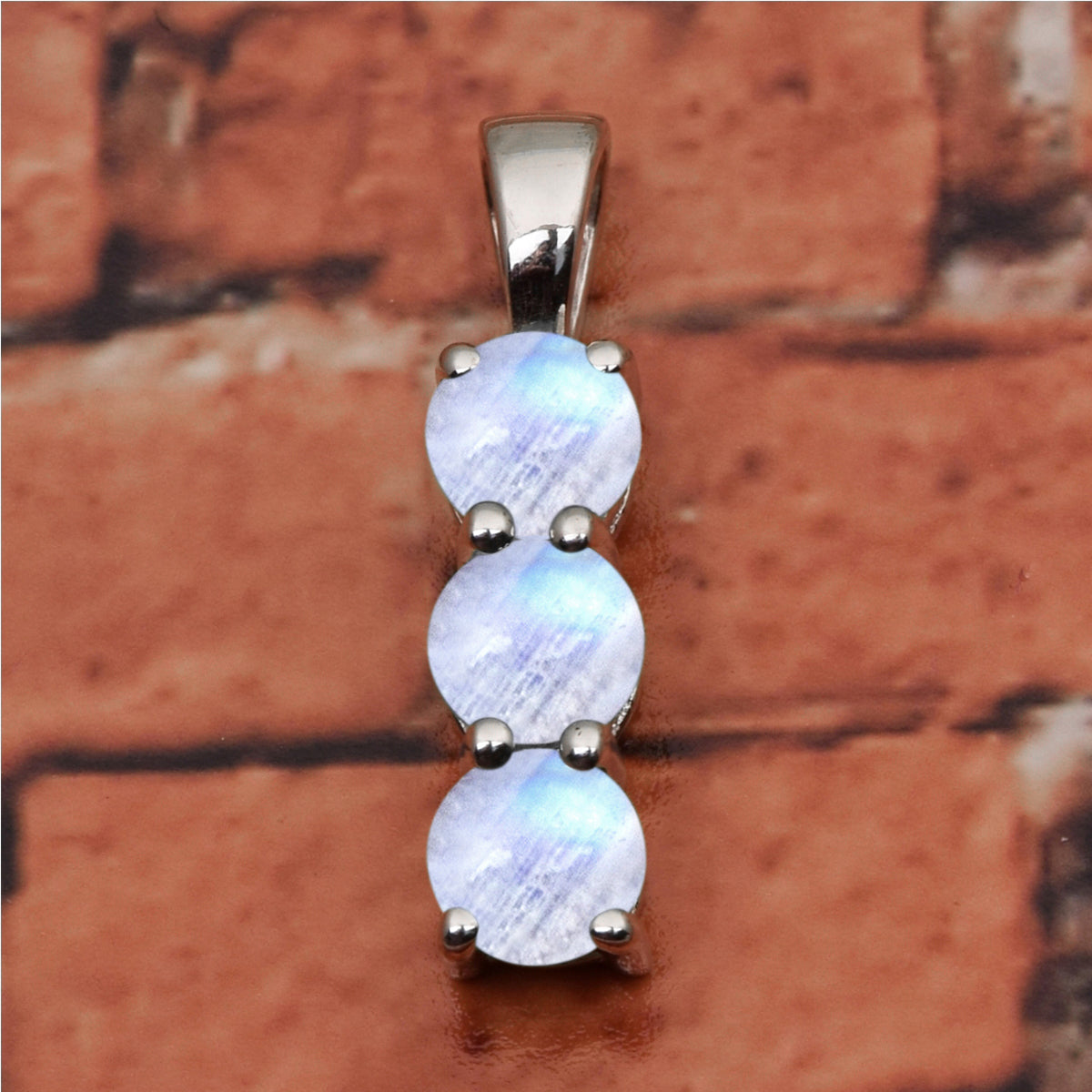 Three Round Stone Multi Choice Gemstone Pendant