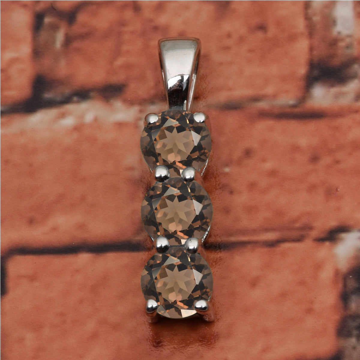 Three Round Stone Multi Choice Gemstone Pendant