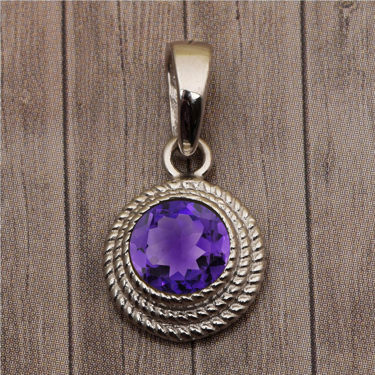 Braided Round Style Multi Choice Gemstone Pendant