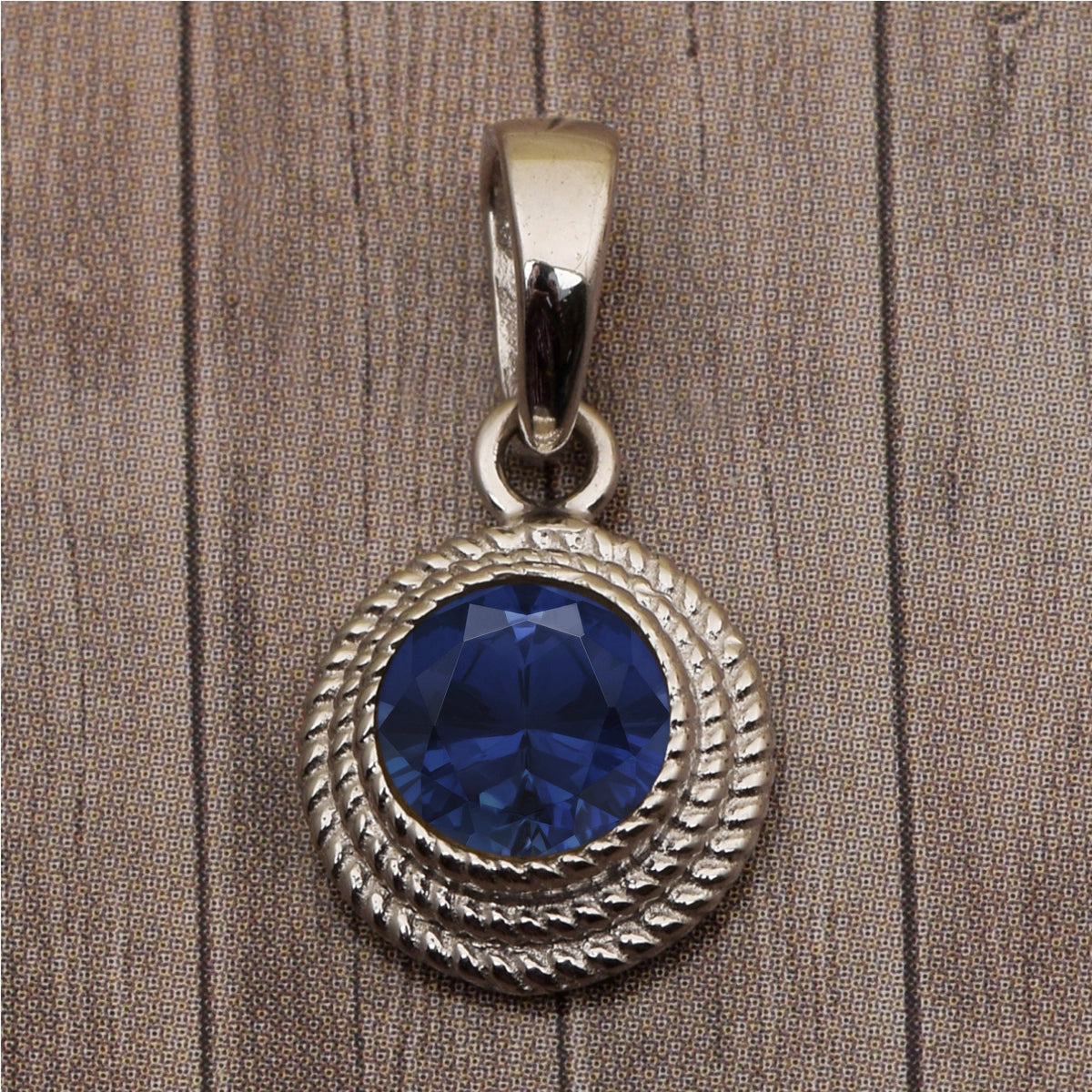 Braided Round Style Multi Choice Gemstone Pendant