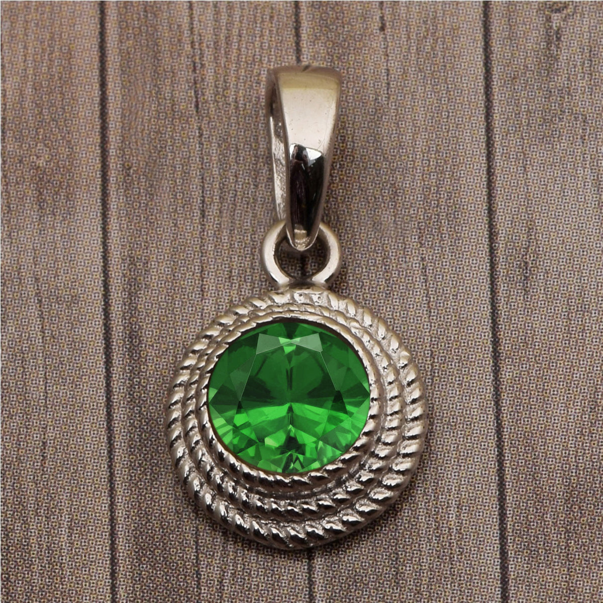 Braided Round Style Multi Choice Gemstone Pendant
