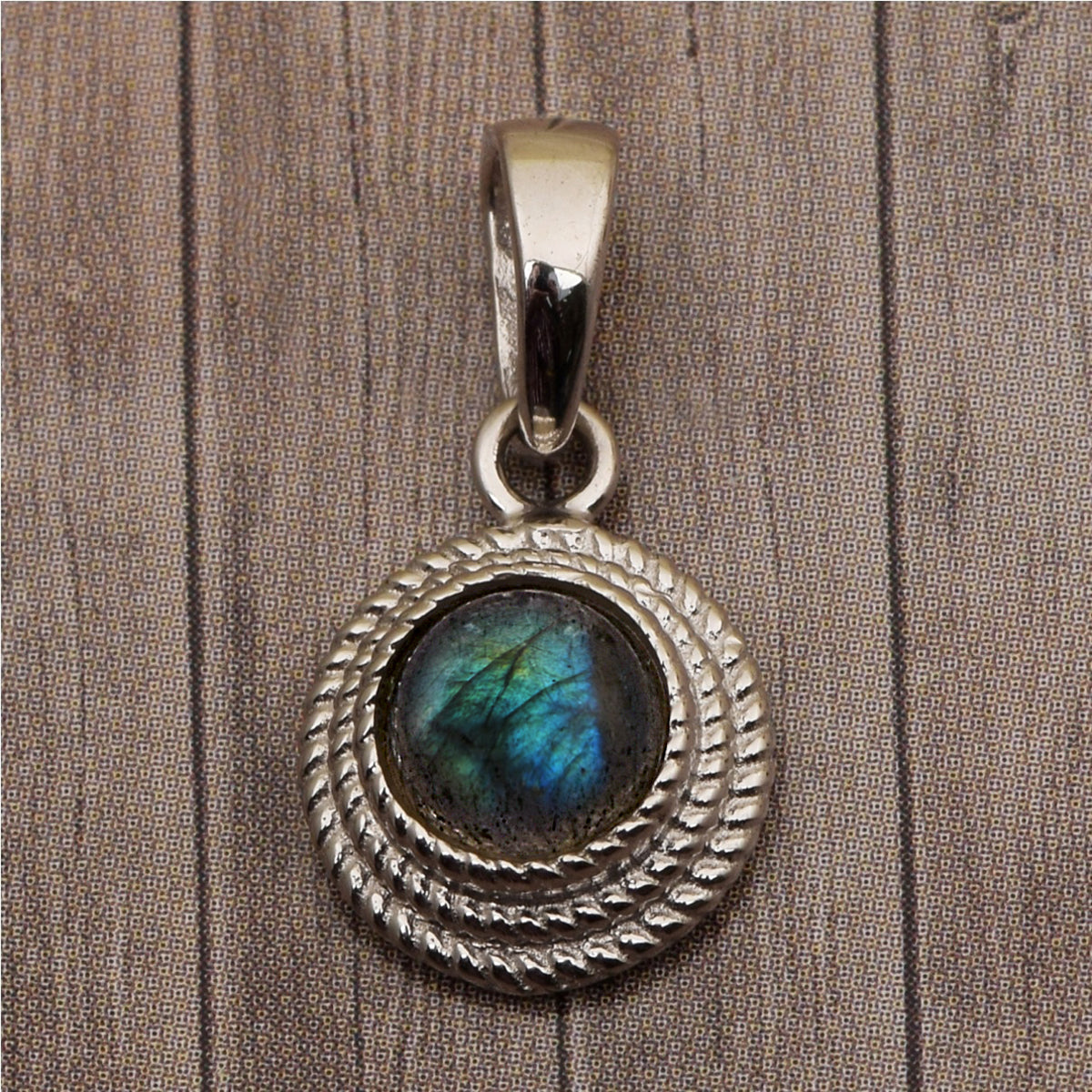 Braided Round Style Multi Choice Gemstone Pendant