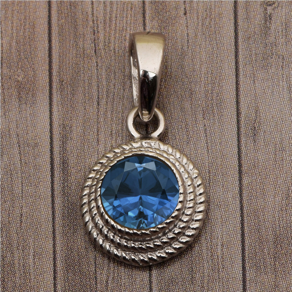 Braided Round Style Multi Choice Gemstone Pendant