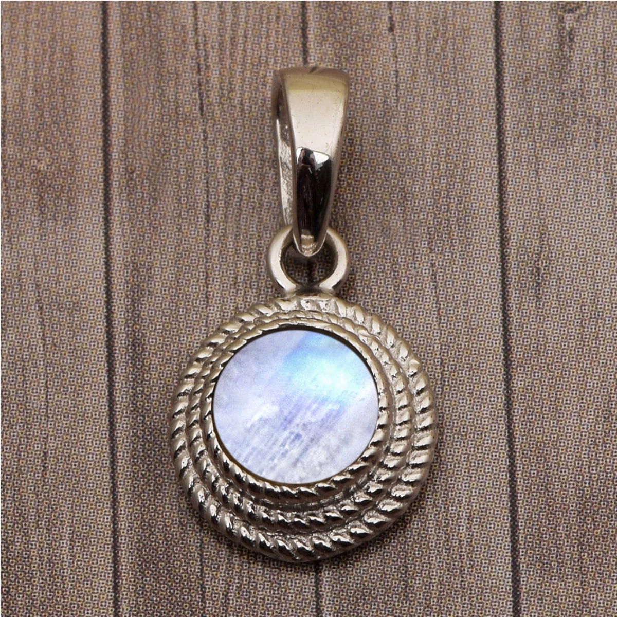 Braided Round Style Multi Choice Gemstone Pendant