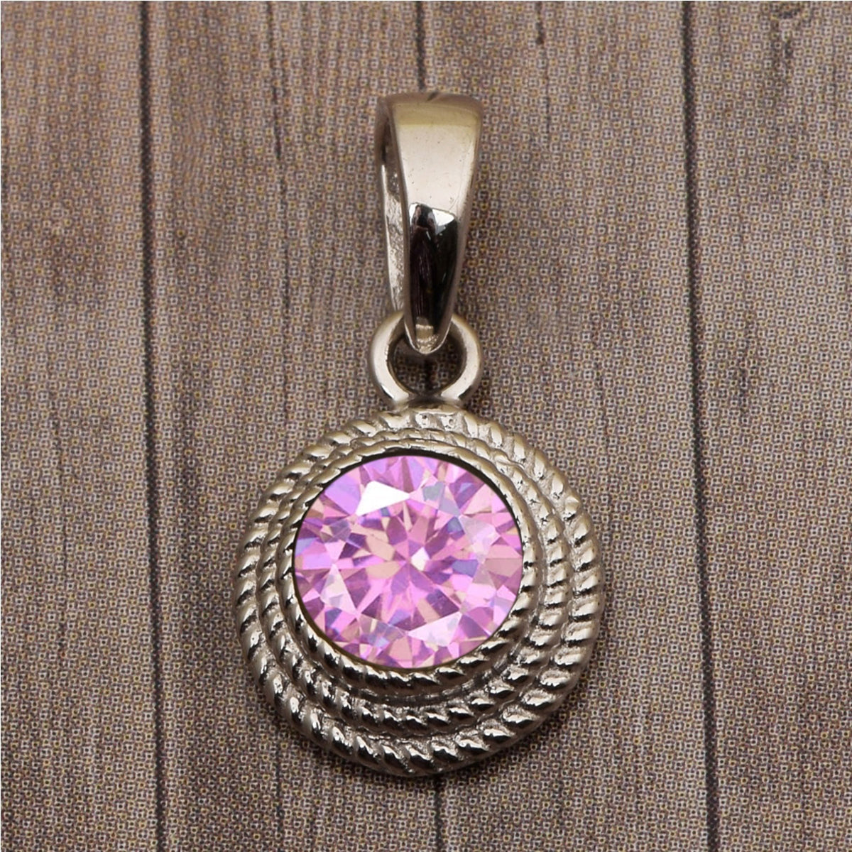 Braided Round Style Multi Choice Gemstone Pendant
