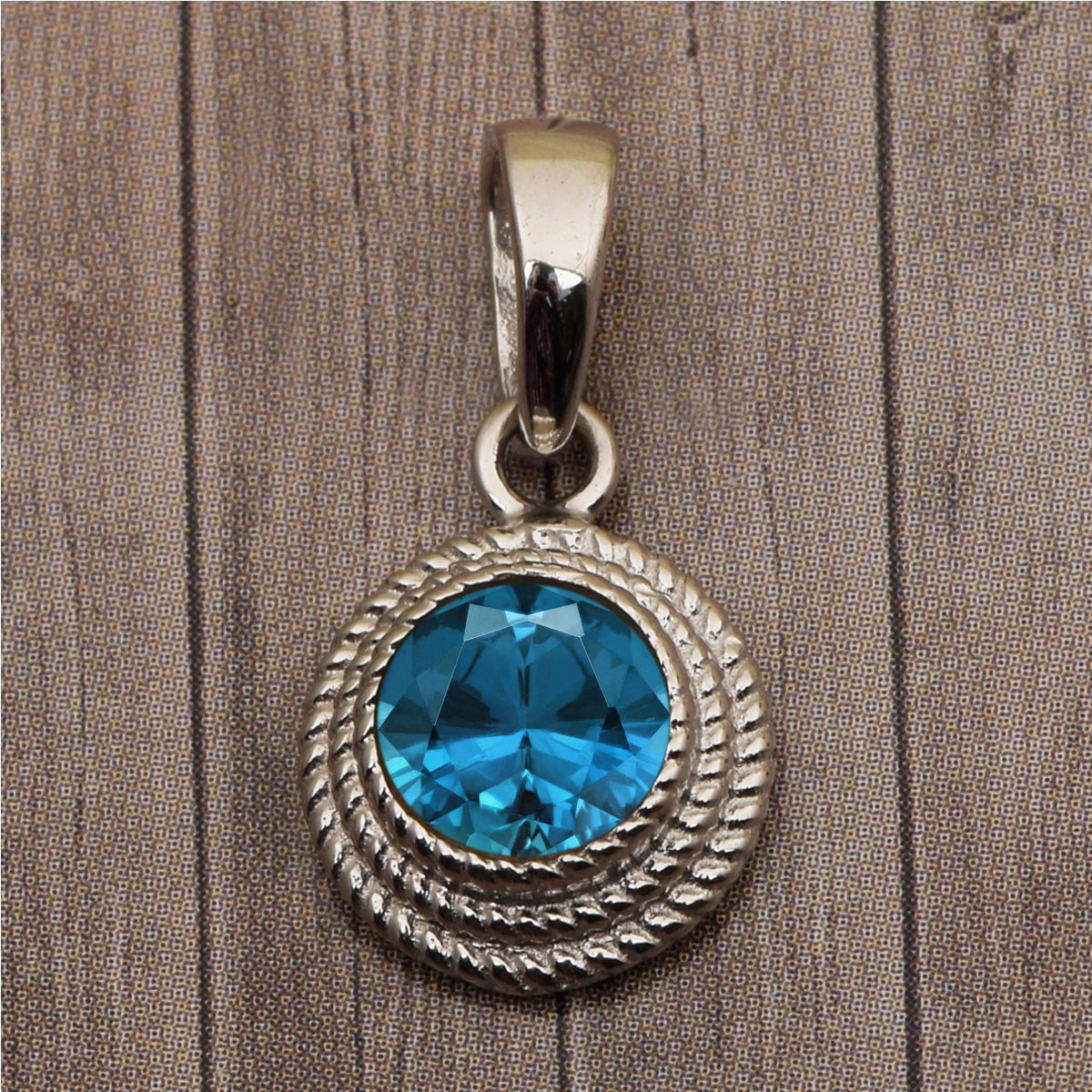 Braided Round Style Multi Choice Gemstone Pendant