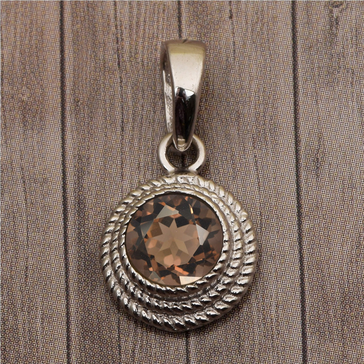 Braided Round Style Multi Choice Gemstone Pendant