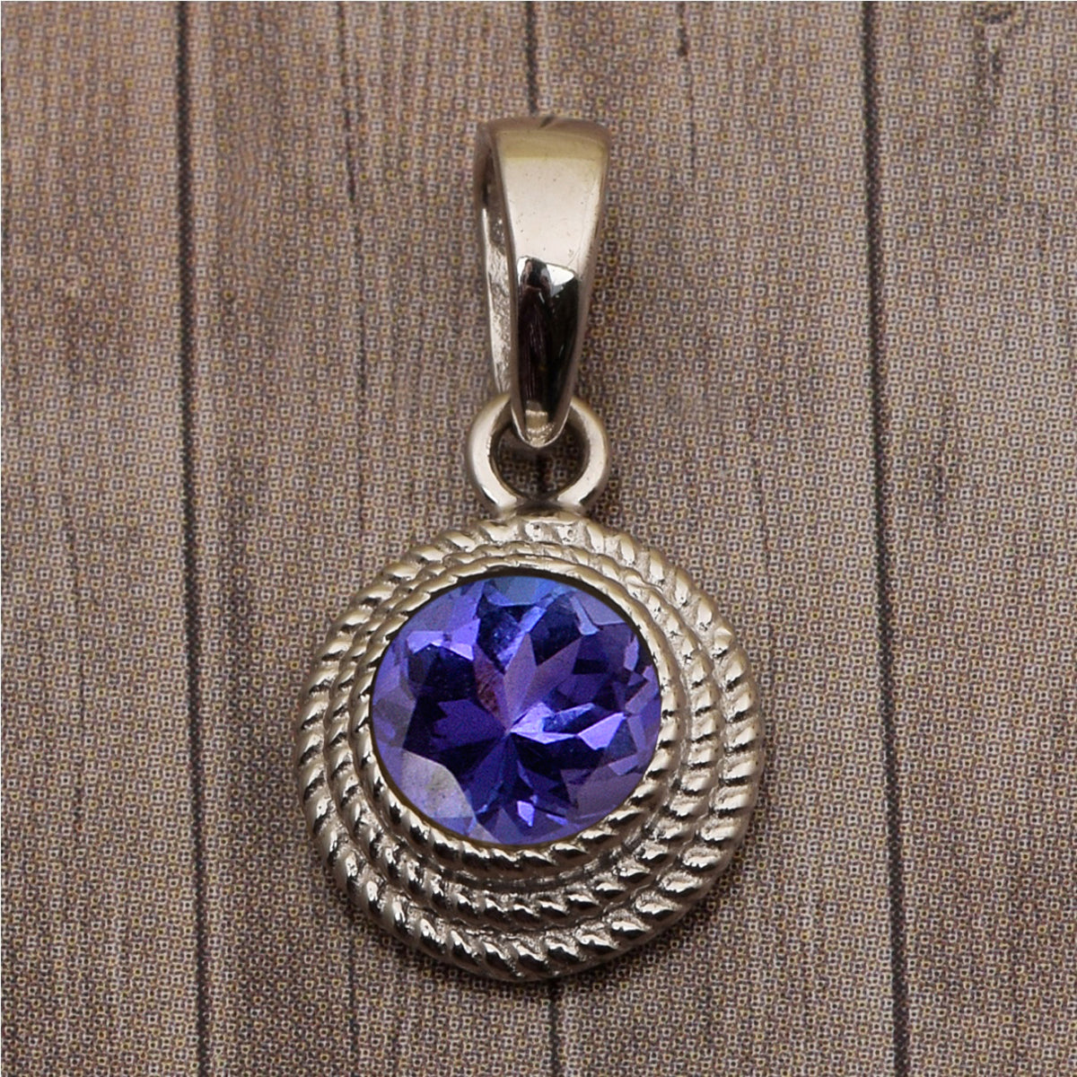 Braided Round Style Multi Choice Gemstone Pendant