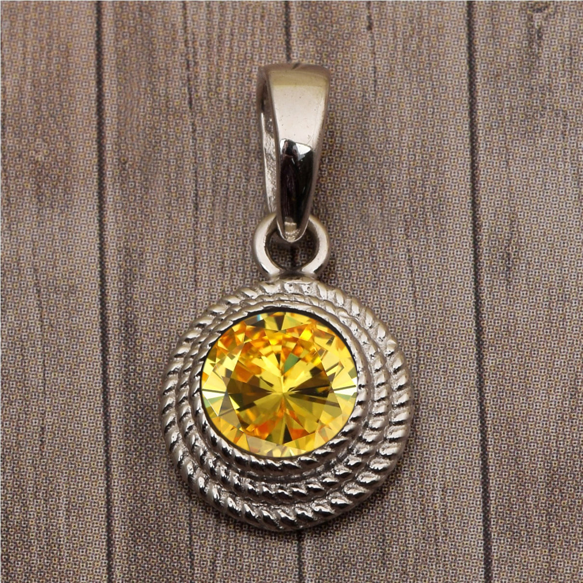 Braided Round Style Multi Choice Gemstone Pendant