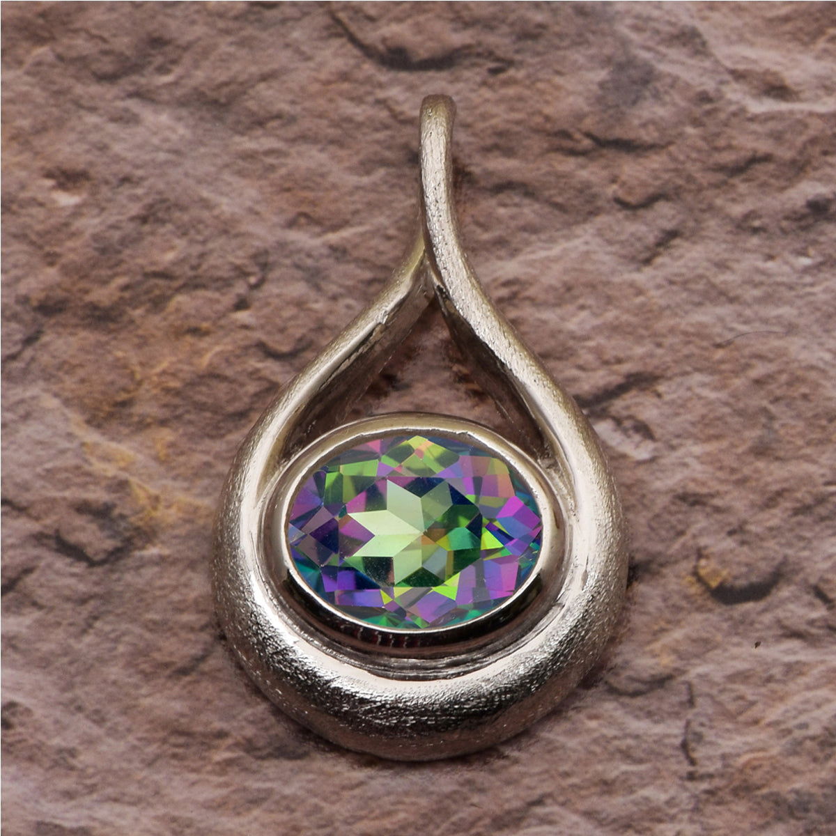 Celtic Style Round Cut Multi Choice Gemstone Pendant