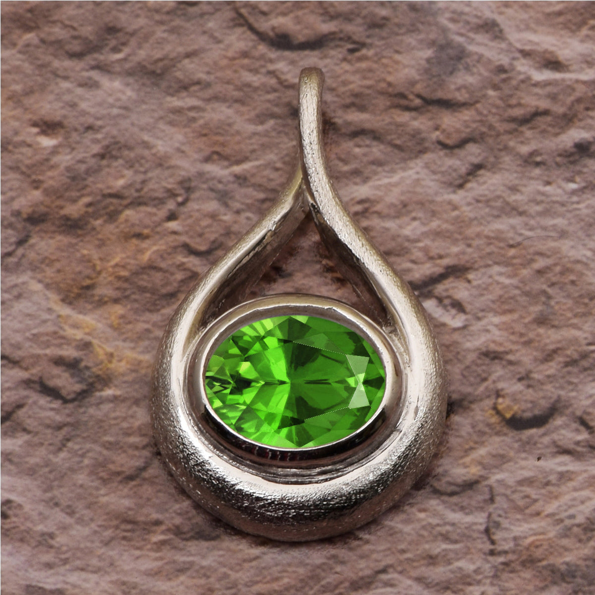 Celtic Style Round Cut Multi Choice Gemstone Pendant