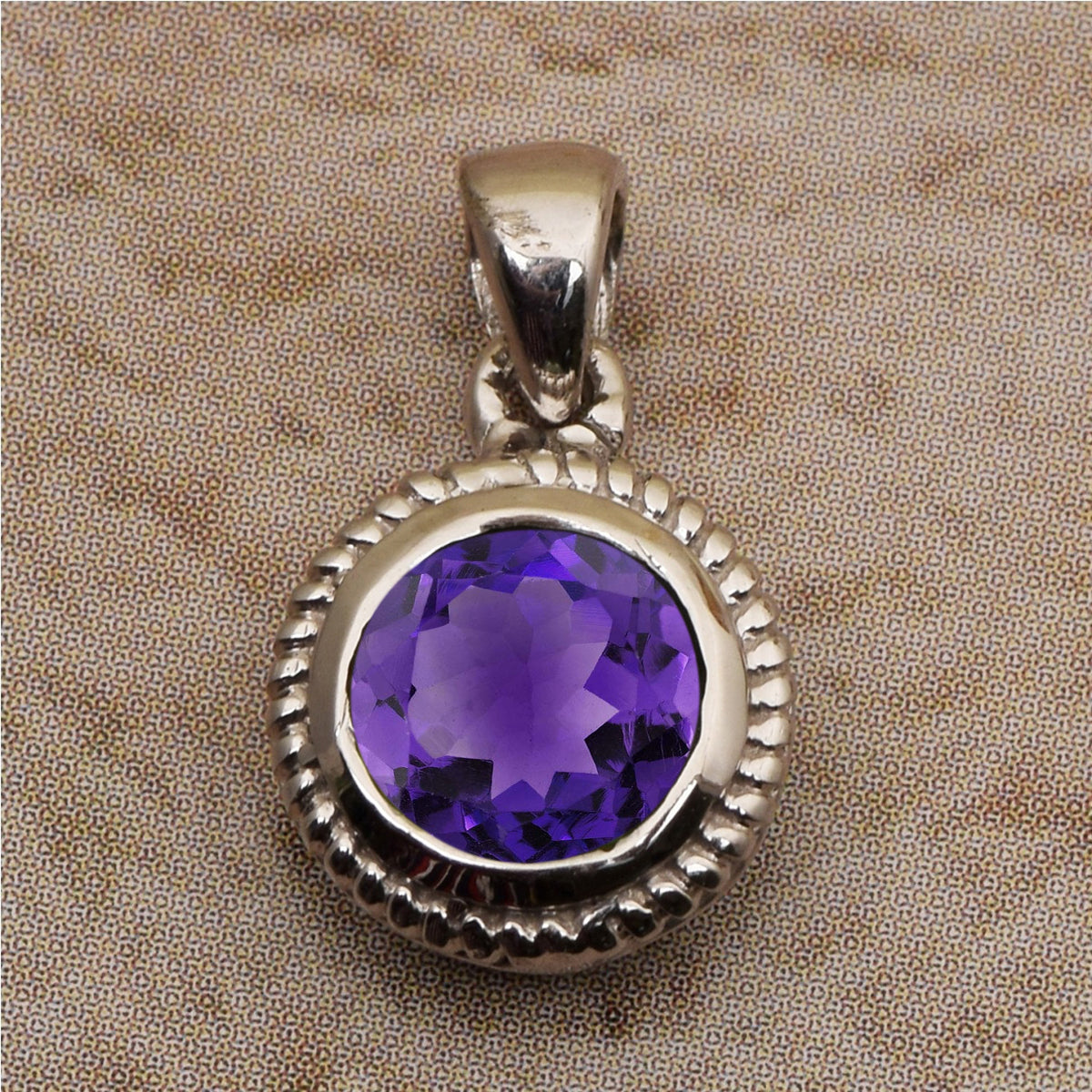 Round Braided Style Multi Choice Gemstone Pendant