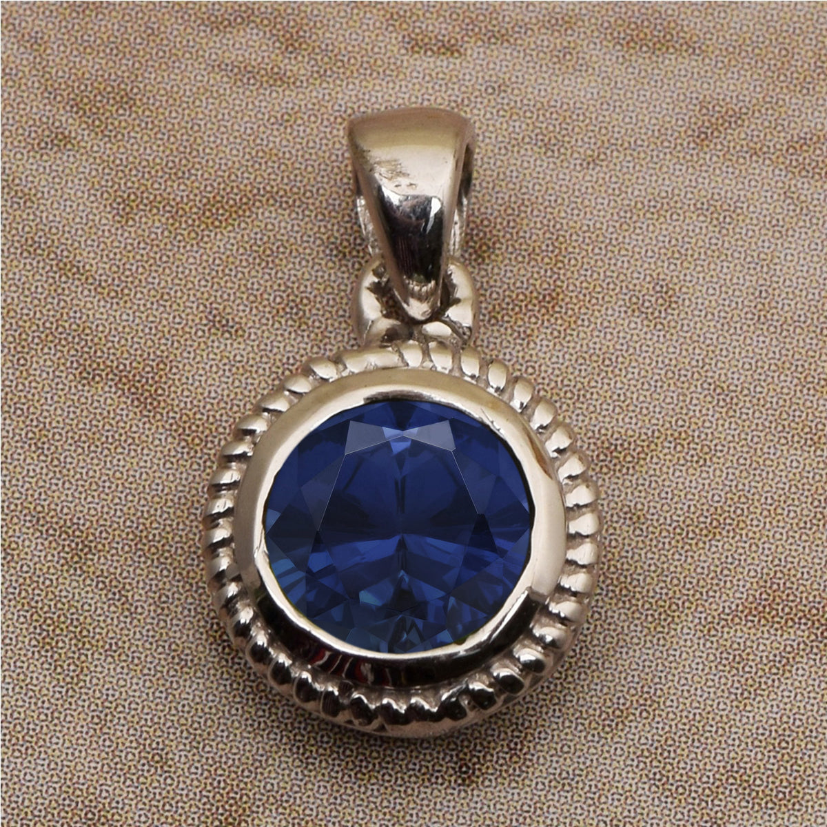 Round Braided Style Multi Choice Gemstone Pendant